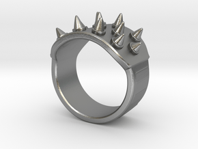 Spiked Armor Ring_C in Natural Silver: 5 / 49