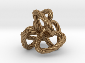 Dodecahedron quadroloop in Natural Brass