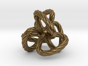 Dodecahedron quadroloop in Natural Bronze