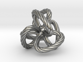 Dodecahedron quadroloop in Natural Silver