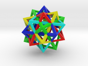 5 Octahedron Compound in Natural Full Color Sandstone