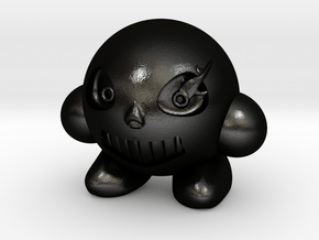 Sans-Kirby in Matte Black Steel: Extra Small