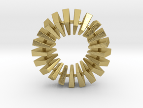 Sun Pendant_Sliced Mobius Pendant in Natural Brass