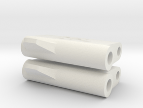 LM Tread: 20mm watch adapter (long) in White Natural Versatile Plastic