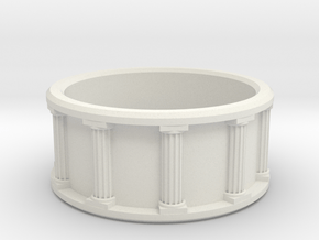 Pillar Ring in White Natural Versatile Plastic