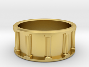 Pillar Ring in Polished Brass