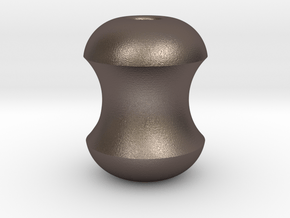 Apple Cores : Begleri Bead  in Polished Bronzed-Silver Steel