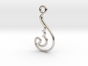 Georgian Alpha Omega Pendant - Modern Mkhedruli 2 in Platinum