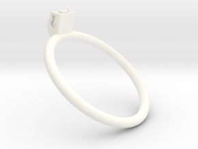 Cherry Keeper Ring - 85mm Flat +40° in White Processed Versatile Plastic