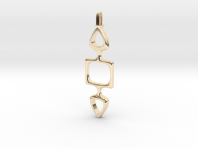 Reflection  in 14k Gold Plated Brass