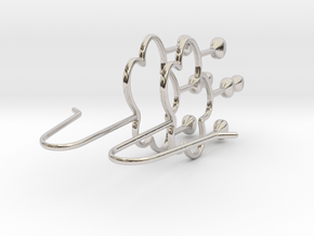 Rain Earrings in Rhodium Plated Brass