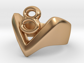 V8 Ring, Mens in Polished Bronze