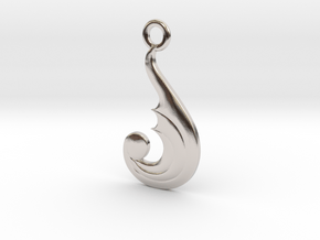 Georgian Alpha Omega Pendant - Modern Mkhedruli 3 in Platinum