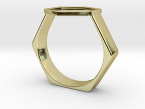 Hail the Hexagon in 18k Gold Plated Brass