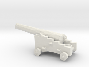 1/48 Scale 32 Pounder M1829 on Naval Carriage in White Natural Versatile Plastic