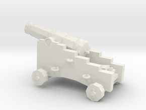 1/48 Scale 6 Pounder Naval Gun in White Natural Versatile Plastic