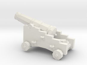1/48 Scale 9 Pounder Naval Gun in White Natural Versatile Plastic