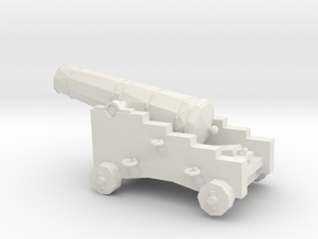 1/48 Scale 12 Pounder Naval Gun in White Natural Versatile Plastic