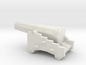 1/48 Scale 24 Pounder Naval Gun in White Natural Versatile Plastic