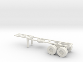 1/160 Scale M126 Semitrailer Chassis in White Natural Versatile Plastic