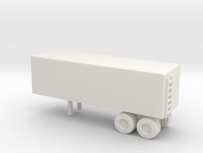 1/87 Scale M128 Semitrailer Van in White Natural Versatile Plastic