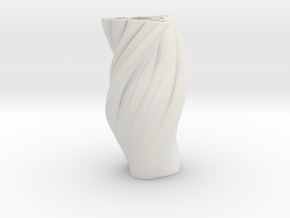 Saturday Fractal Vase 803 in White Natural Versatile Plastic