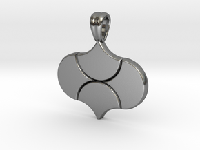 Leaves tiling [pendant] in Polished Silver