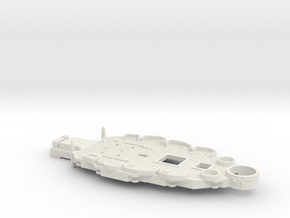 1/700 USS Nevada (1941) Casemate Deck w/out 5''/51 in White Natural Versatile Plastic