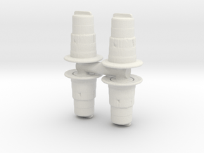 Traffic Drum (x4) 1/72 in White Natural Versatile Plastic