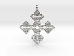 Koch Cross in Natural Silver