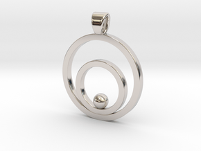 Circles [pendant] in Rhodium Plated Brass