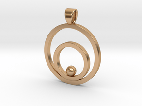 Circles [pendant] in Polished Bronze