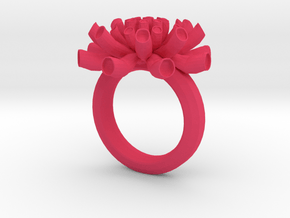 Sea Anemone ring 16.5mm in Pink Processed Versatile Plastic
