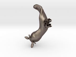 Yana the Nudibranch in Polished Bronzed-Silver Steel: Small