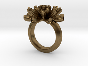 Sea Anemone ring 16.5mm in Natural Bronze