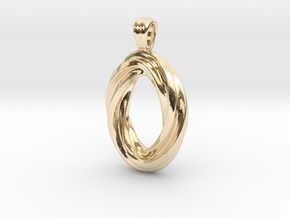 Twisted O [pendant] in 14K Yellow Gold