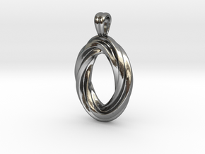 Twisted O [pendant] in Polished Silver
