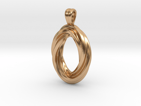 Twisted O [pendant] in Polished Bronze
