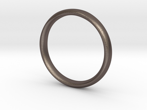 Mobius Ring - Smooth in Polished Bronzed-Silver Steel: 5 / 49