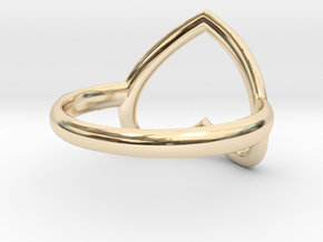 Open Heart Ring in 14K Yellow Gold: 6 / 51.5