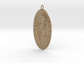 Texture Earring #5 in Polished Gold Steel