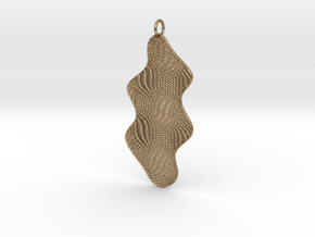 Texture Earring #4 in Polished Gold Steel