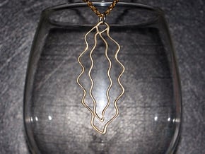 Wave Pendant in Polished Brass