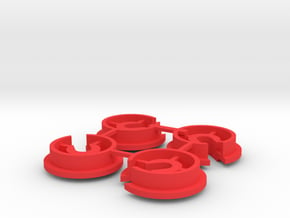 Kyosho Rocky Shock Bottom Cap (Spring Retainer) in Red Processed Versatile Plastic