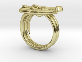 Bague serpent stylisé in 18K Yellow Gold