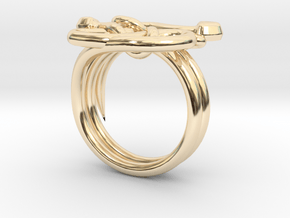 Bague serpent stylisé in 14k Gold Plated Brass