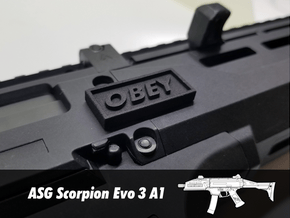 "OBEY" Gun Charms - Scorpion Evo 3 A1 ASG in Black Natural Versatile Plastic