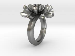 Sea Anemone Ring17.5mm in Natural Silver