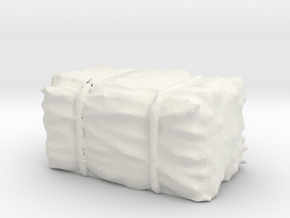 Hay Bale 1/56 in White Natural Versatile Plastic