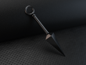 Kunai Pendant in Polished and Bronzed Black Steel